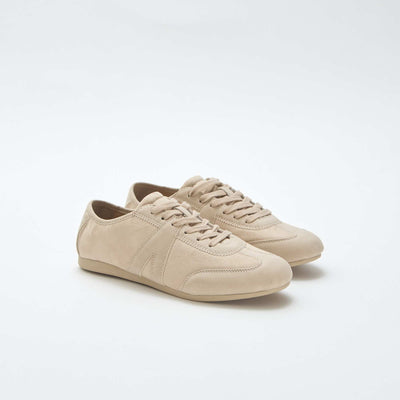 Baskets bi-matière unies BEIGE