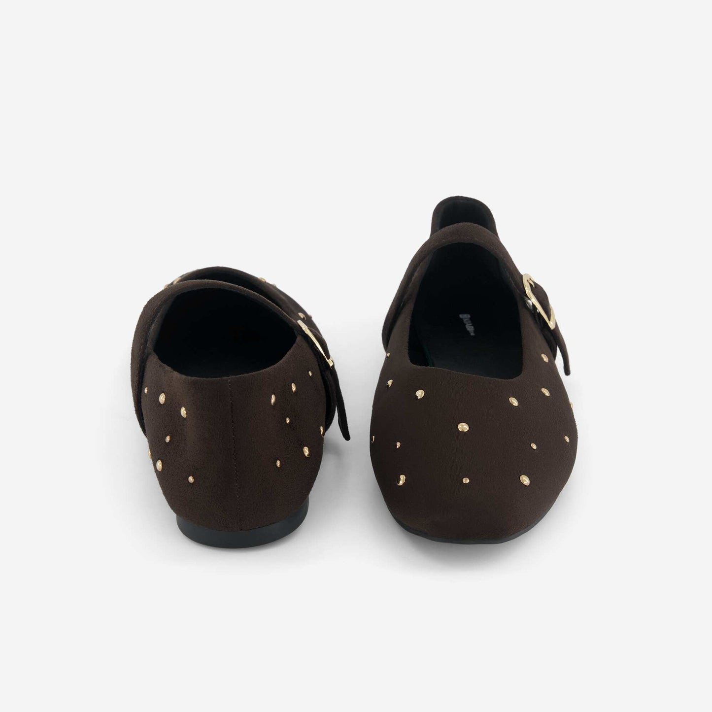 Ballerines plates en simili MARRON