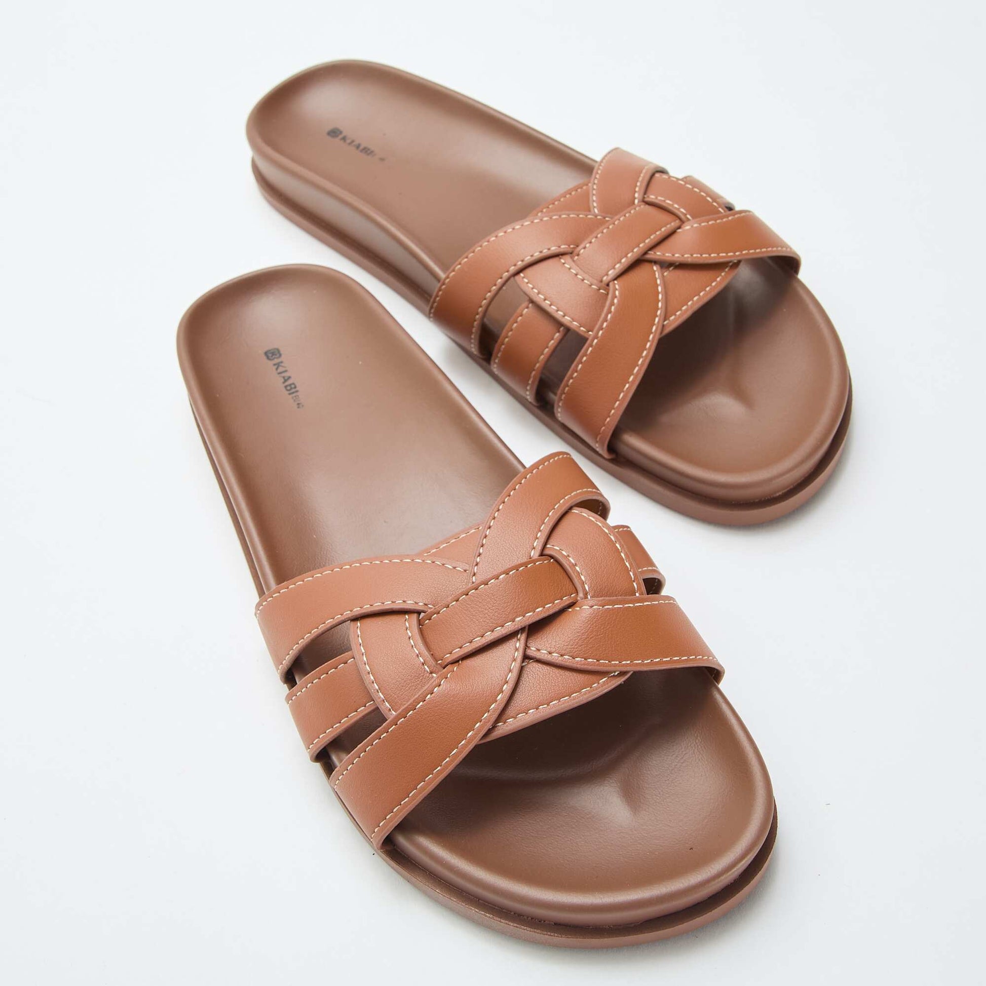 Paire de mules unies MARRON