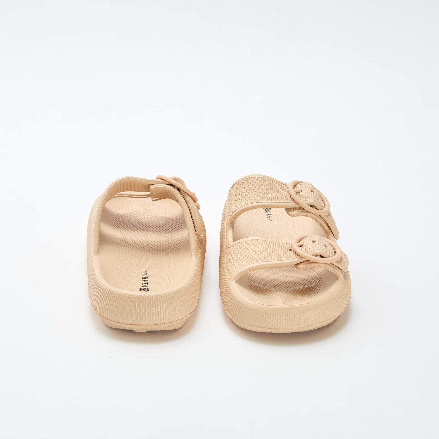 Mules unies à double bride BEIGE