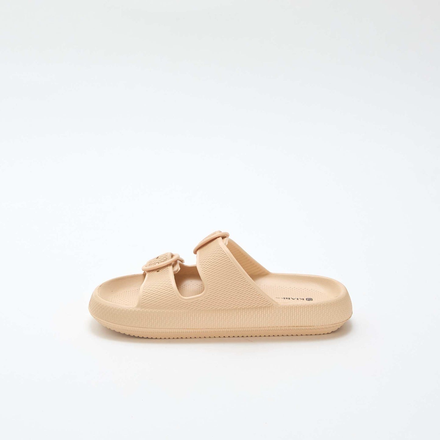 Mules unies à double bride BEIGE