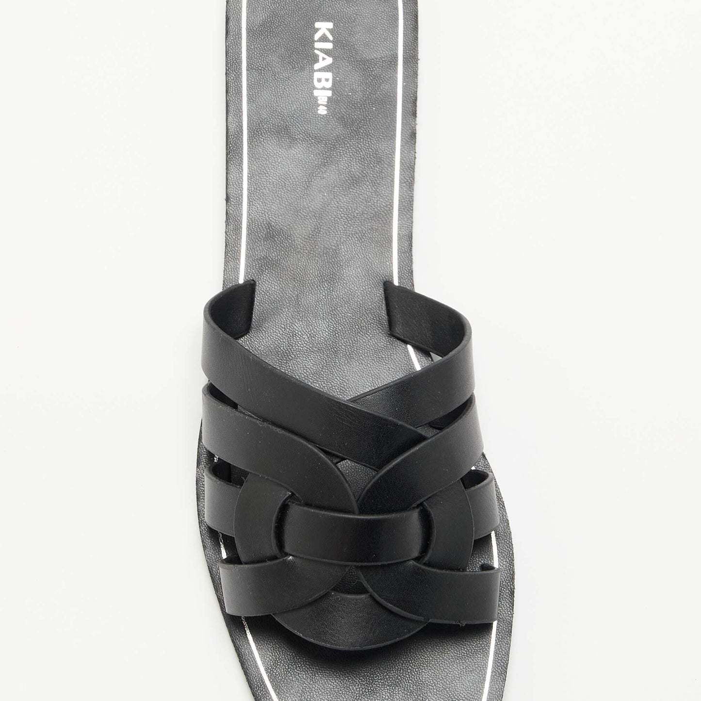 Sandales plates à brides croisées NOIR