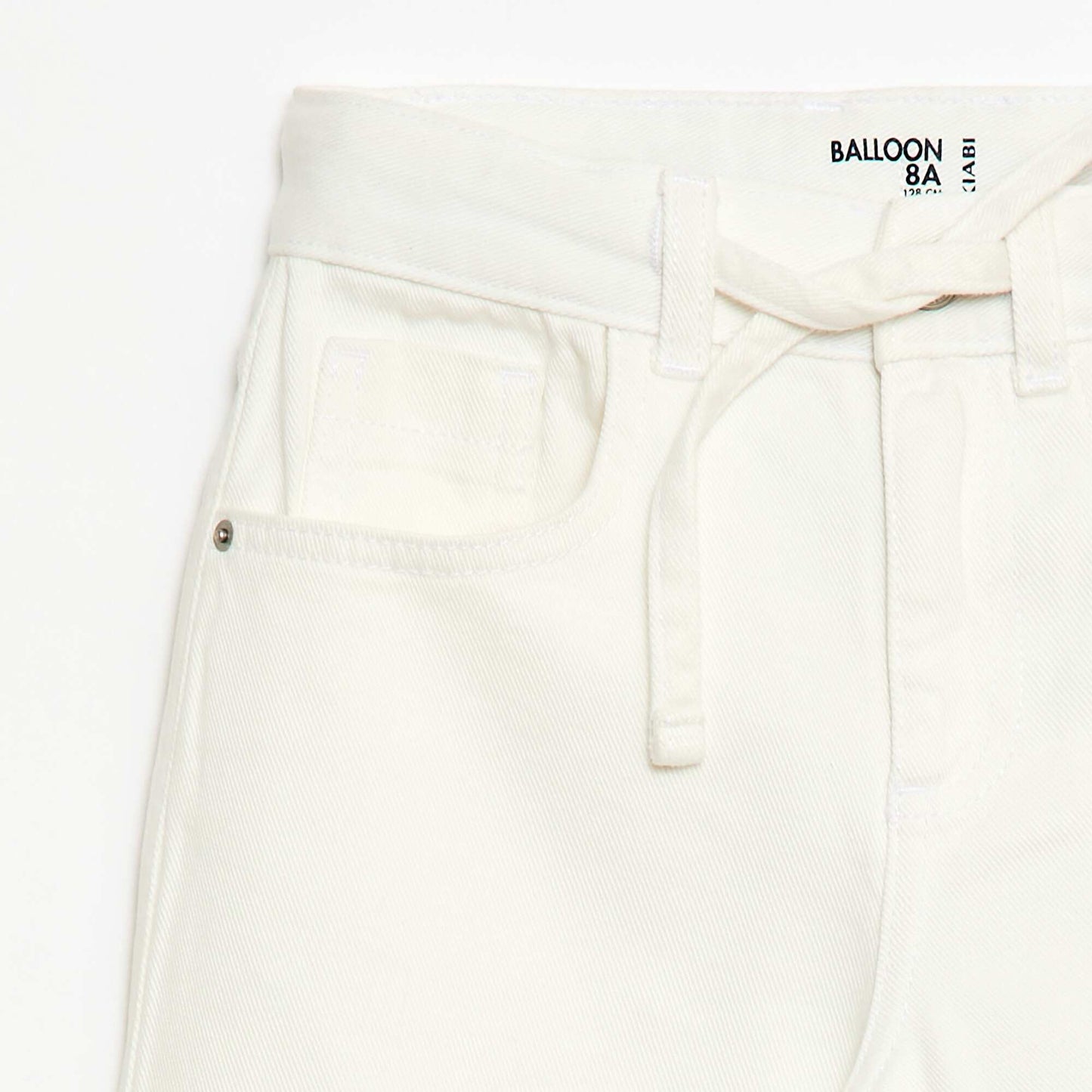 Jean barrel fit BLANC