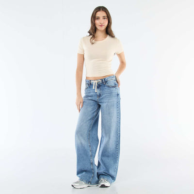 Jean taille basse BLEU