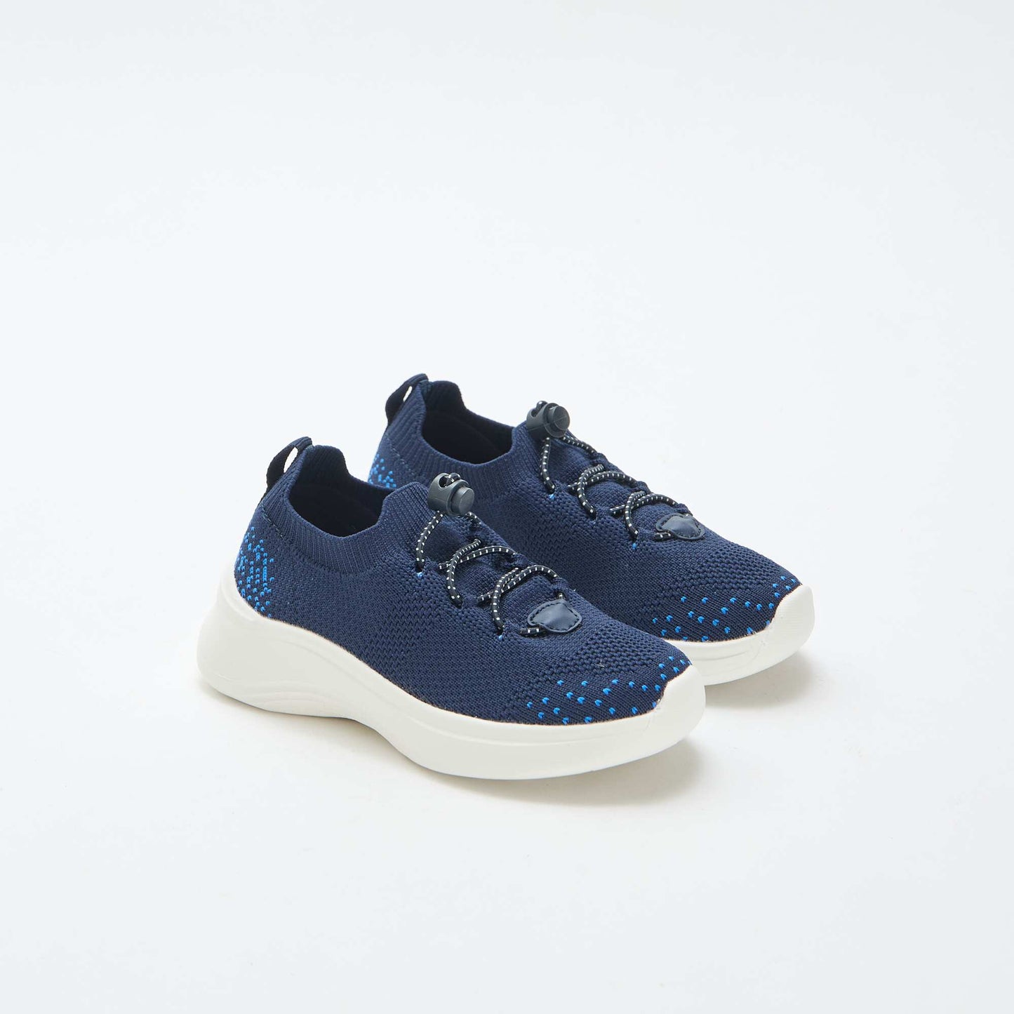 Baskets flyknit ajustables avec stopper BLEU