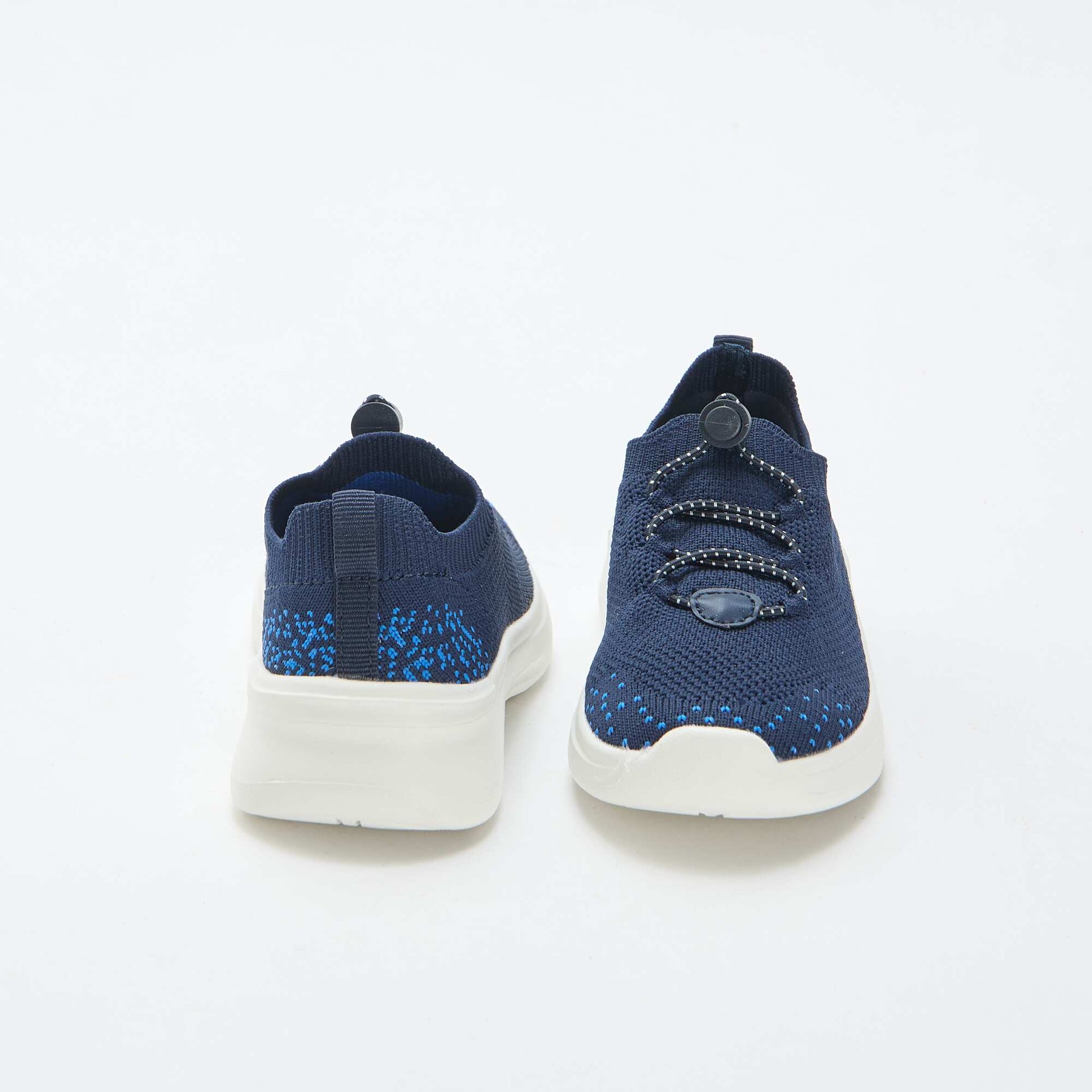 Baskets flyknit ajustables avec stopper BLEU