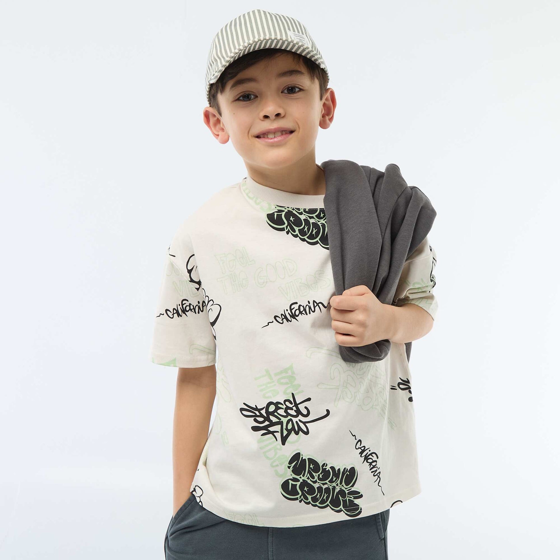 T-shirt oversize fantaisie BLANC