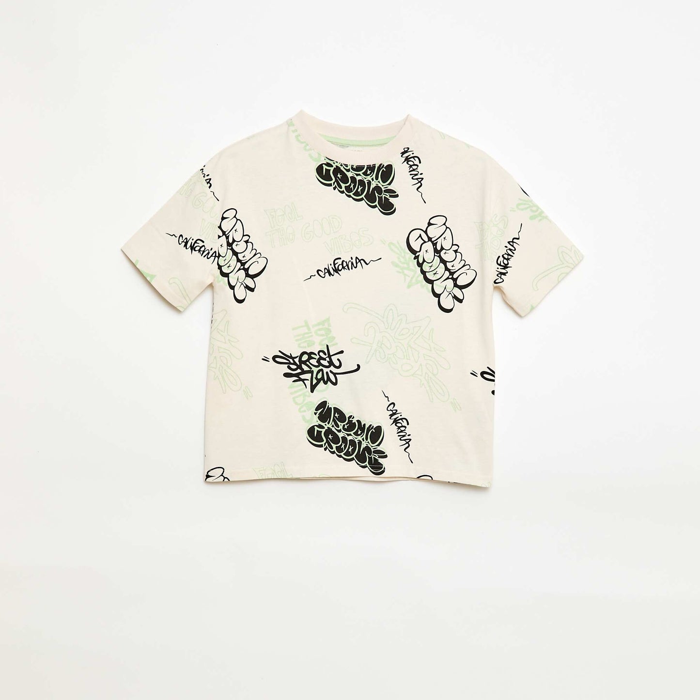 T-shirt oversize fantaisie BLANC