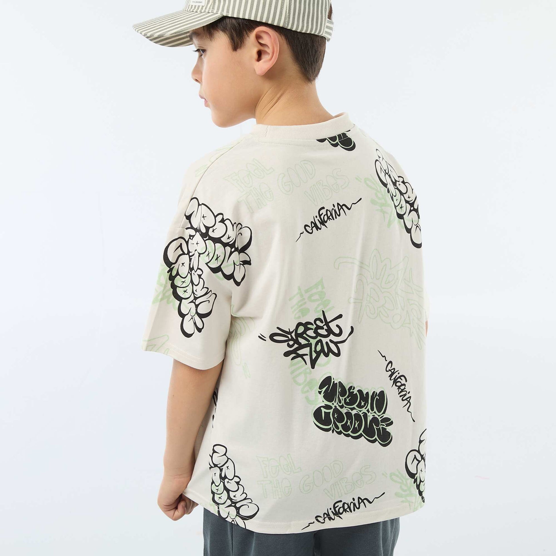 T-shirt oversize fantaisie BLANC