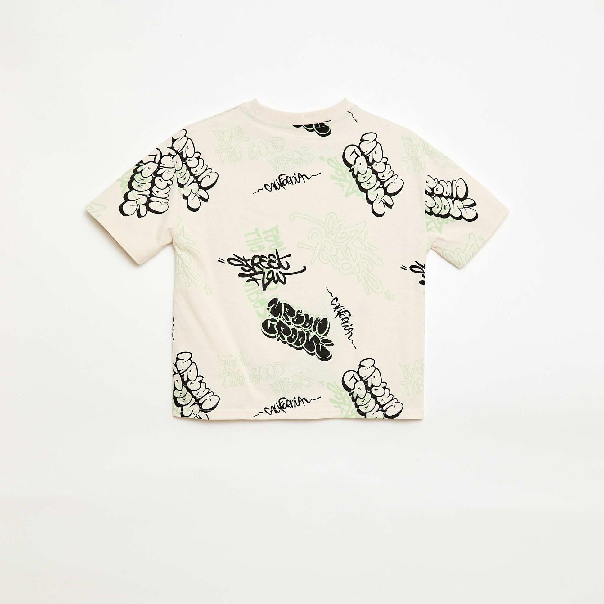 T-shirt oversize fantaisie BLANC