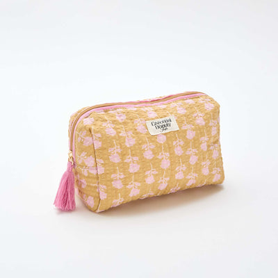 Trousse imprimée et zippée JAUNE