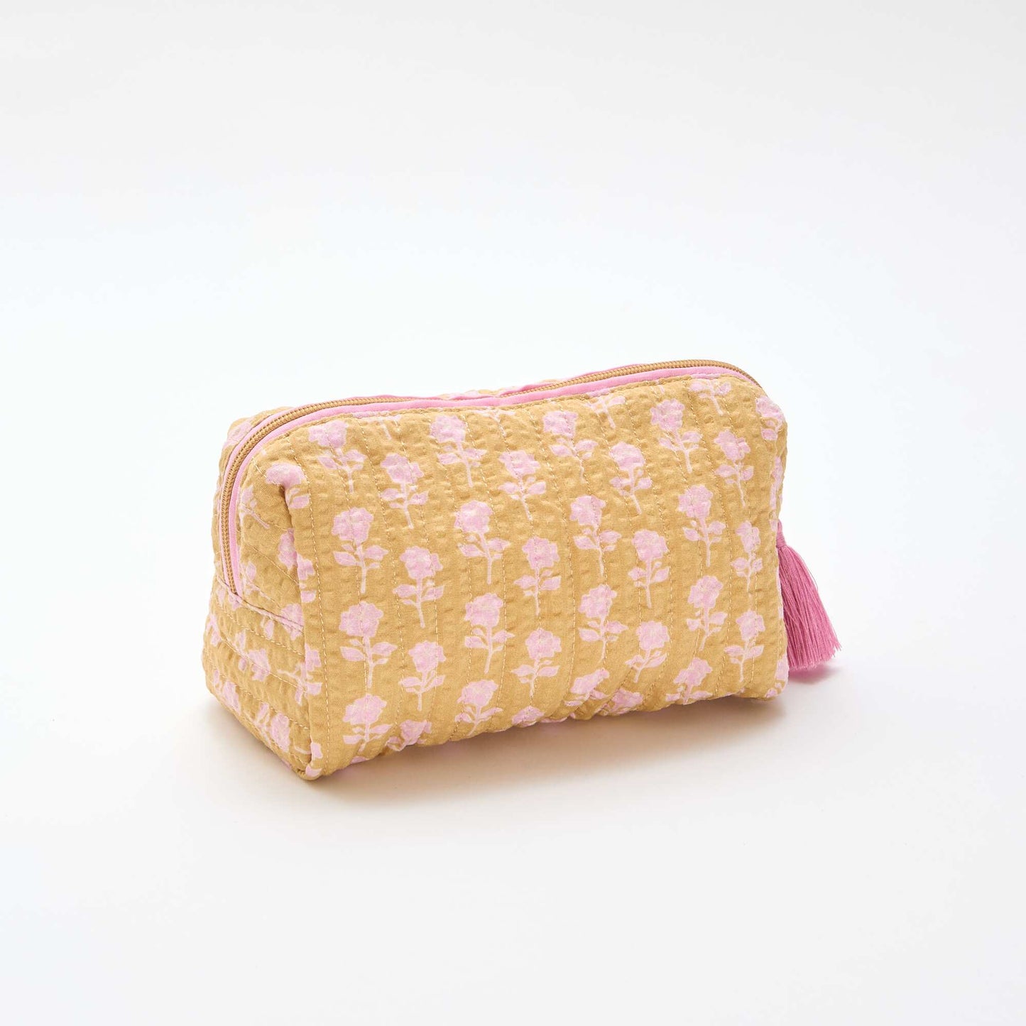 Trousse imprimée et zippée JAUNE