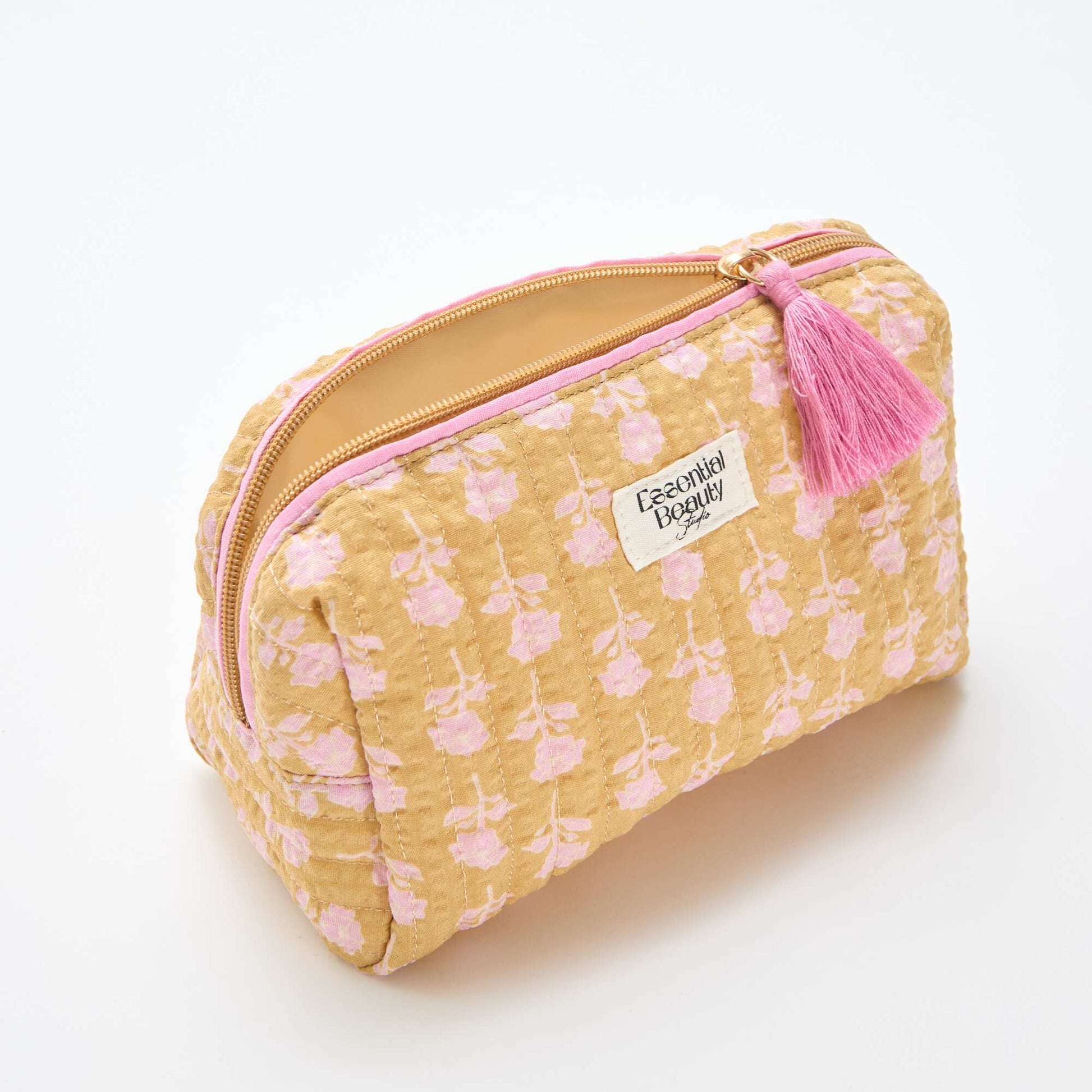 Trousse imprimée et zippée JAUNE