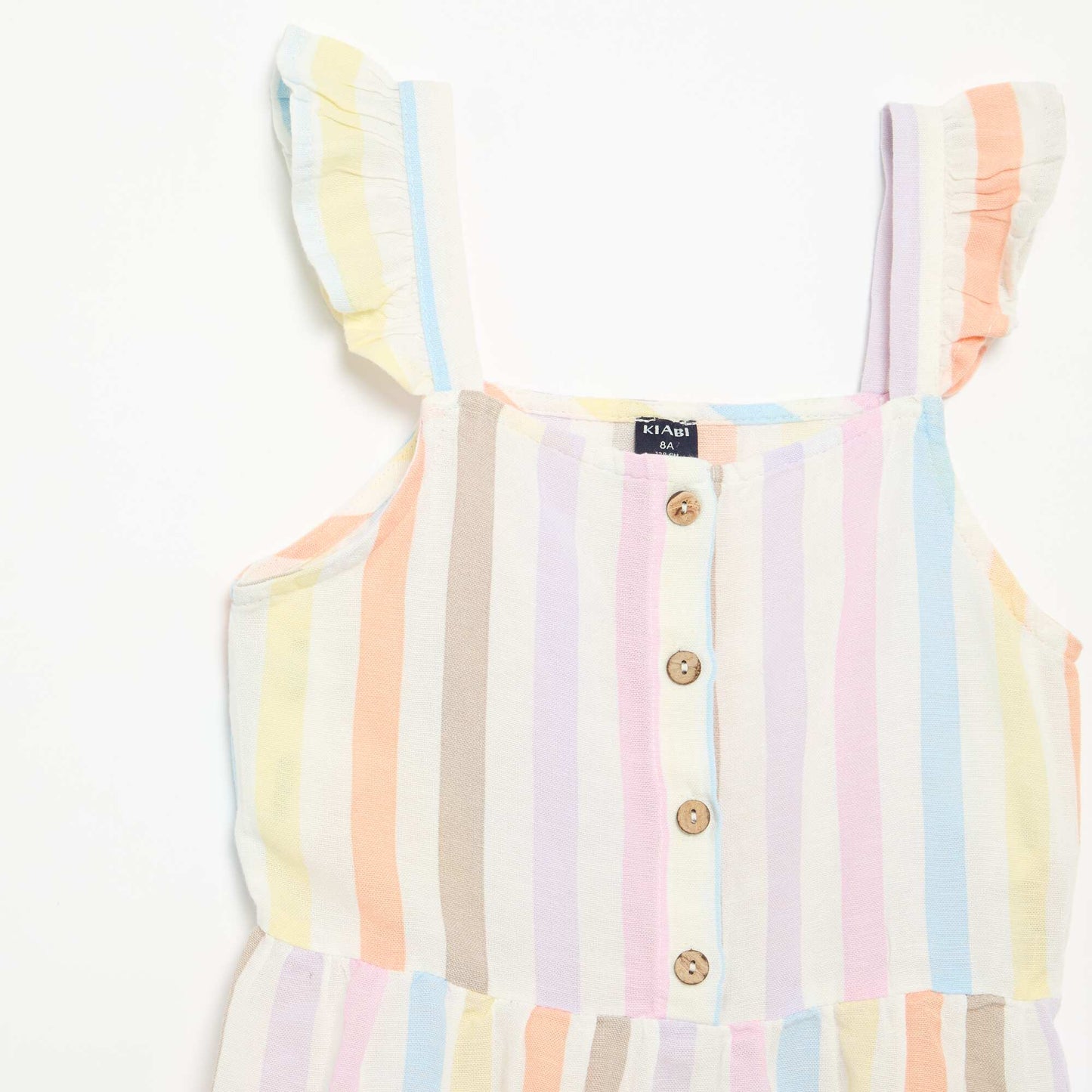 Robe à bretelles volantées BLANC