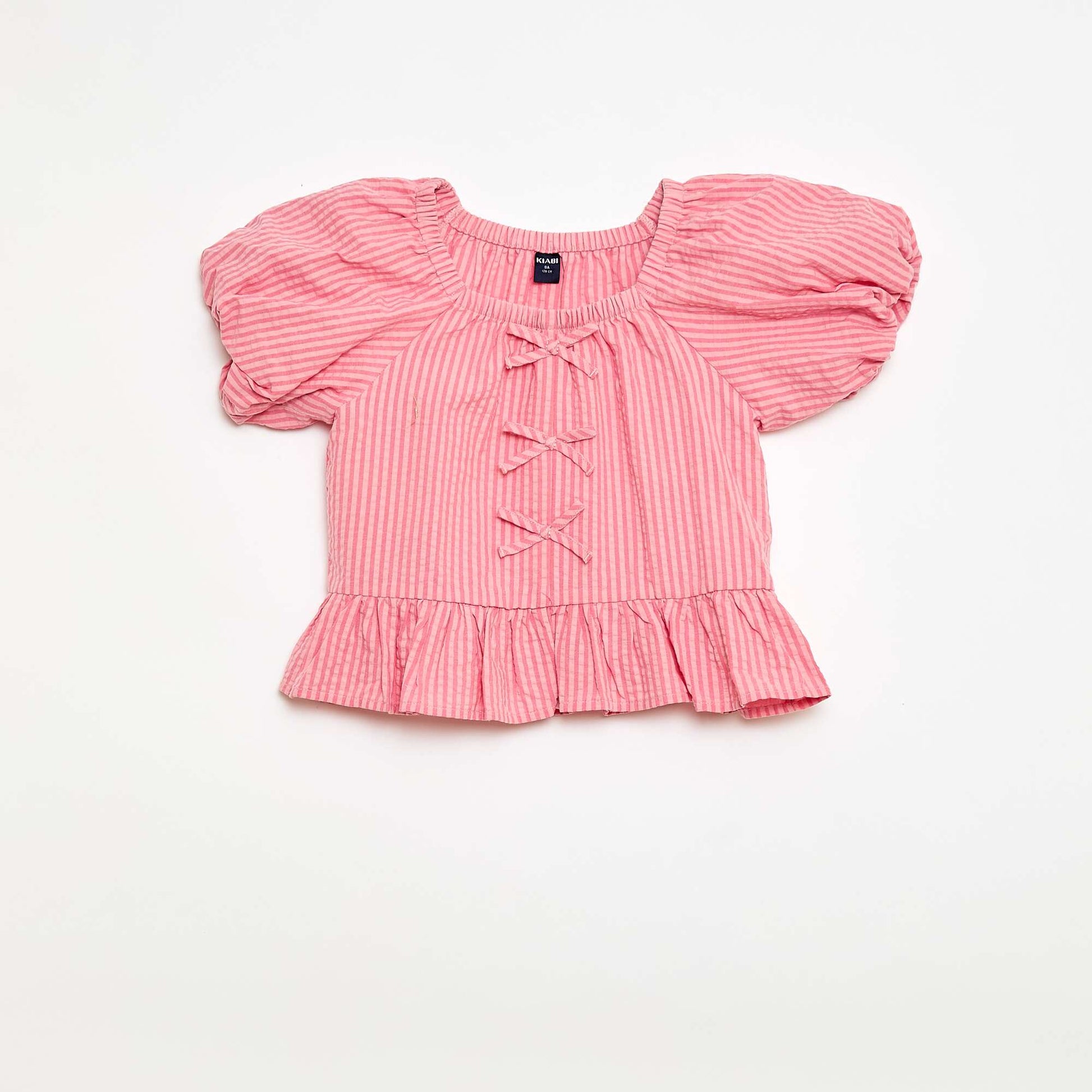 Ensemble top + pantalon avec détails en coton ROSE