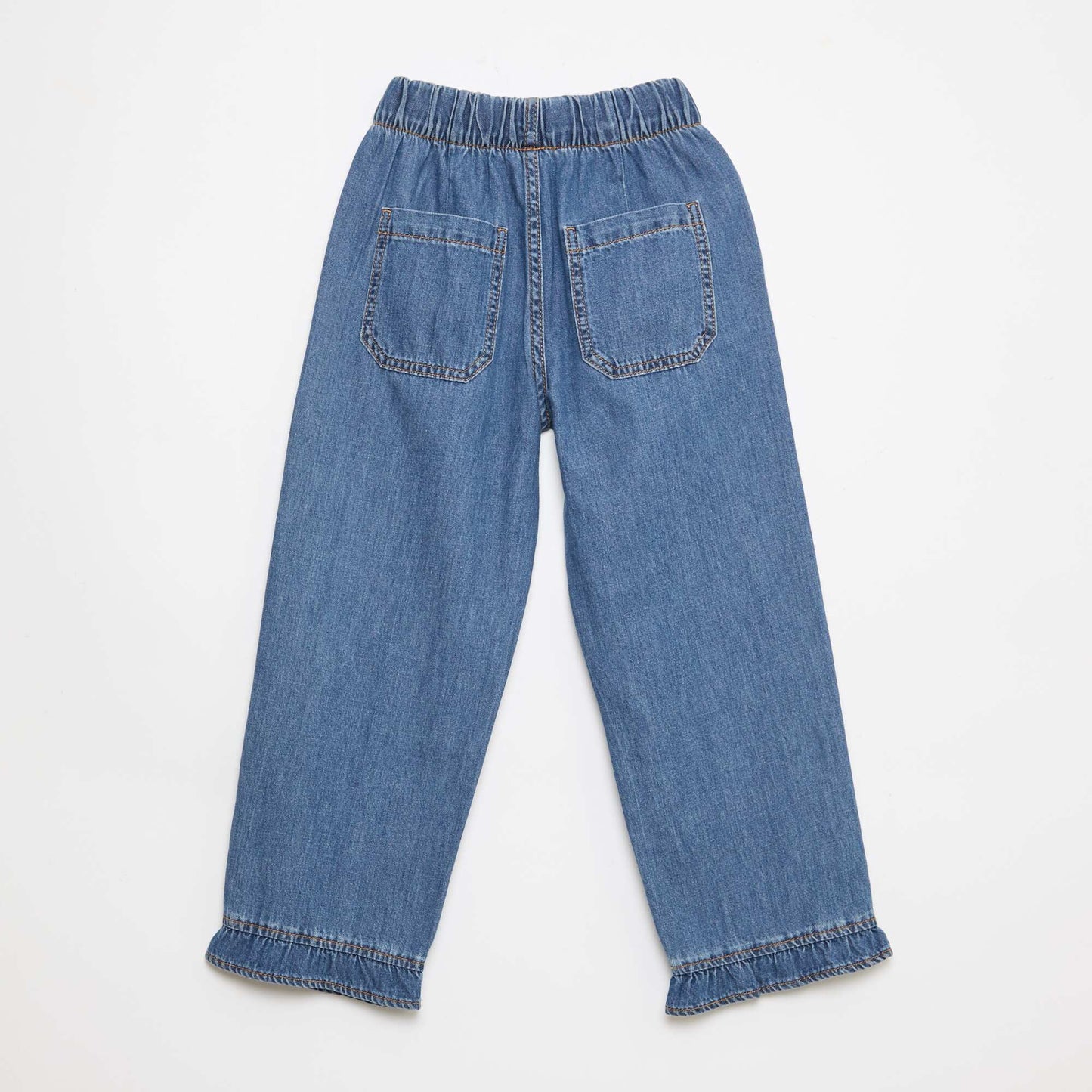 Pantalon fluide effet jean BLEU FONCé