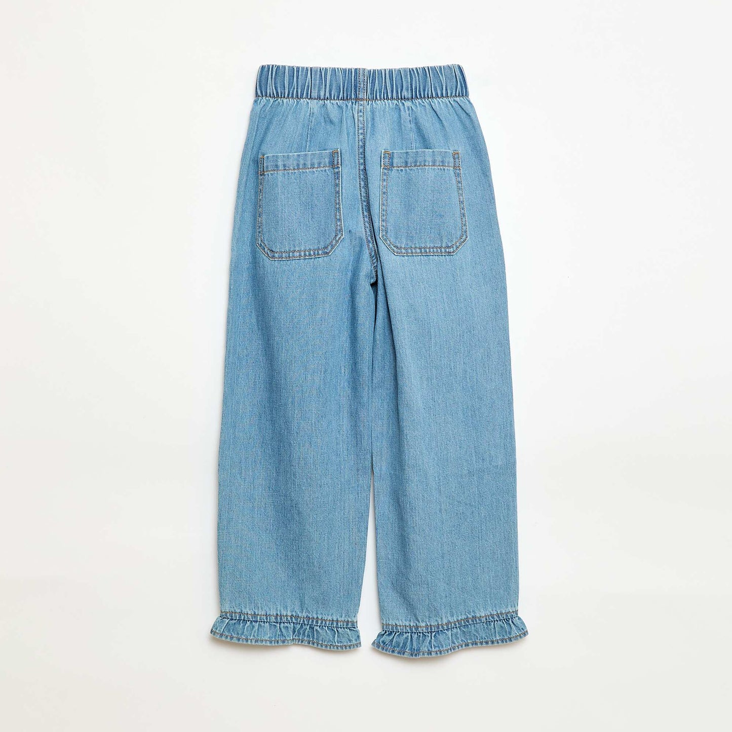 Pantalon fluide effet jean BLEU