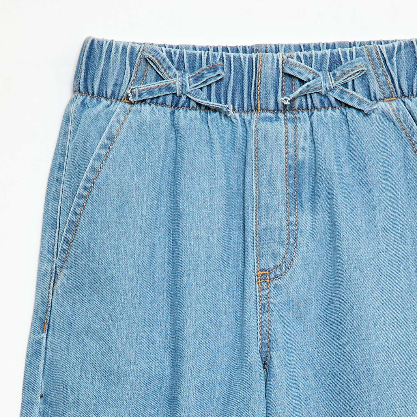 Pantalon fluide effet jean BLEU