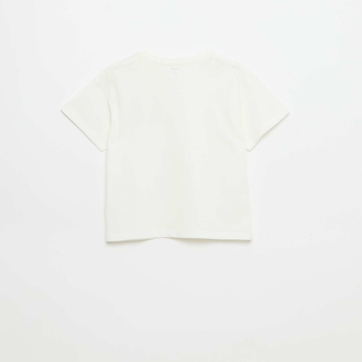 Tee-shirt avec broderie à la poitrine BLANC