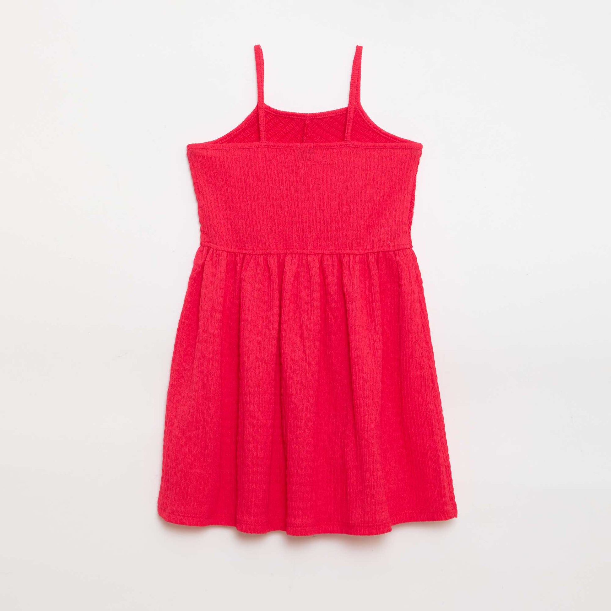 Robe smockée à fines bretelles ROSE
