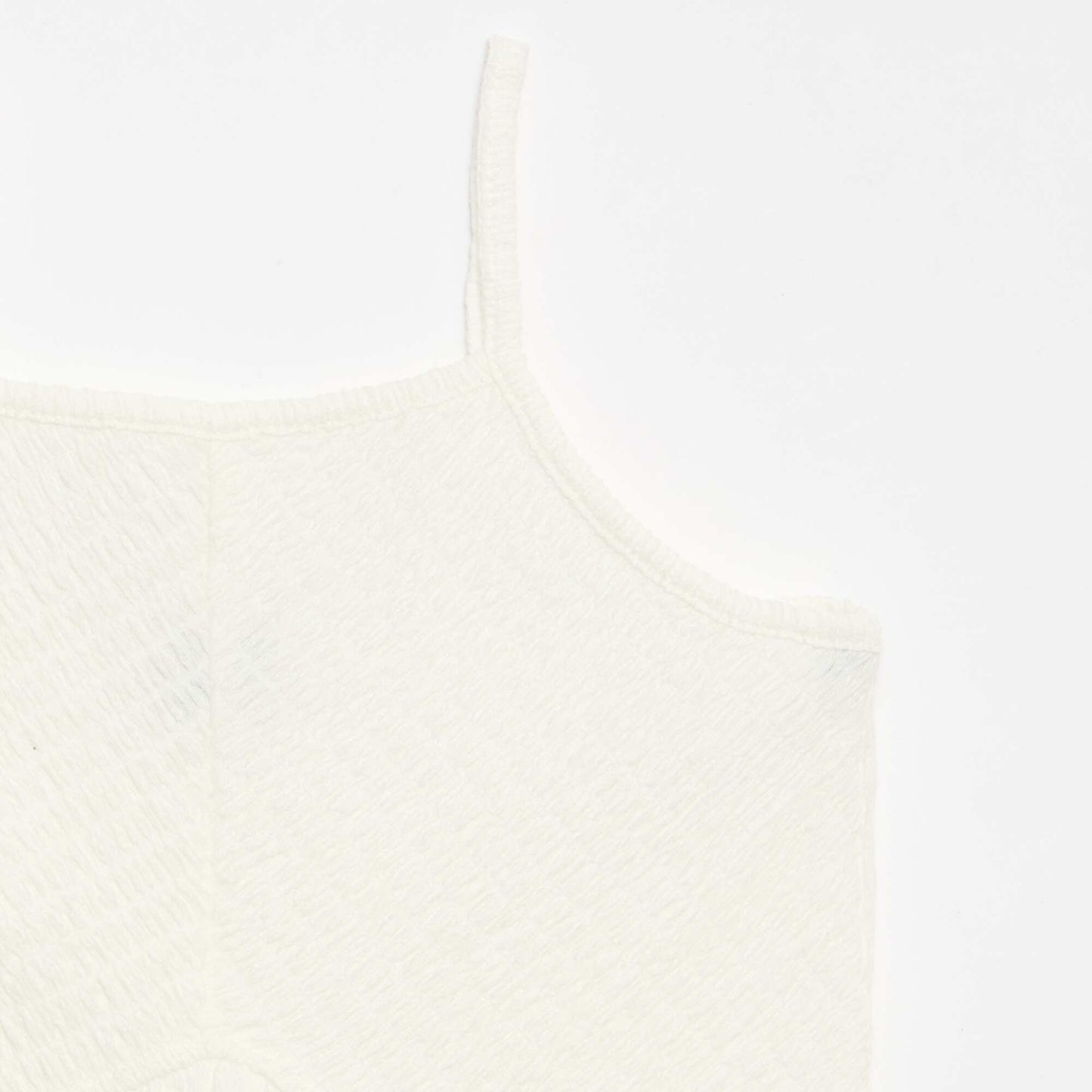 Robe smockée à fines bretelles BLANC