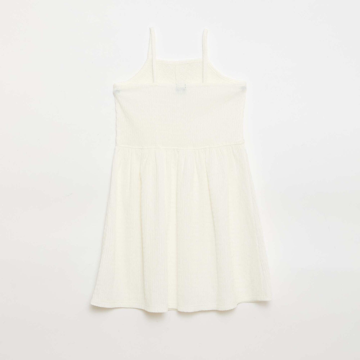 Robe smockée à fines bretelles BLANC