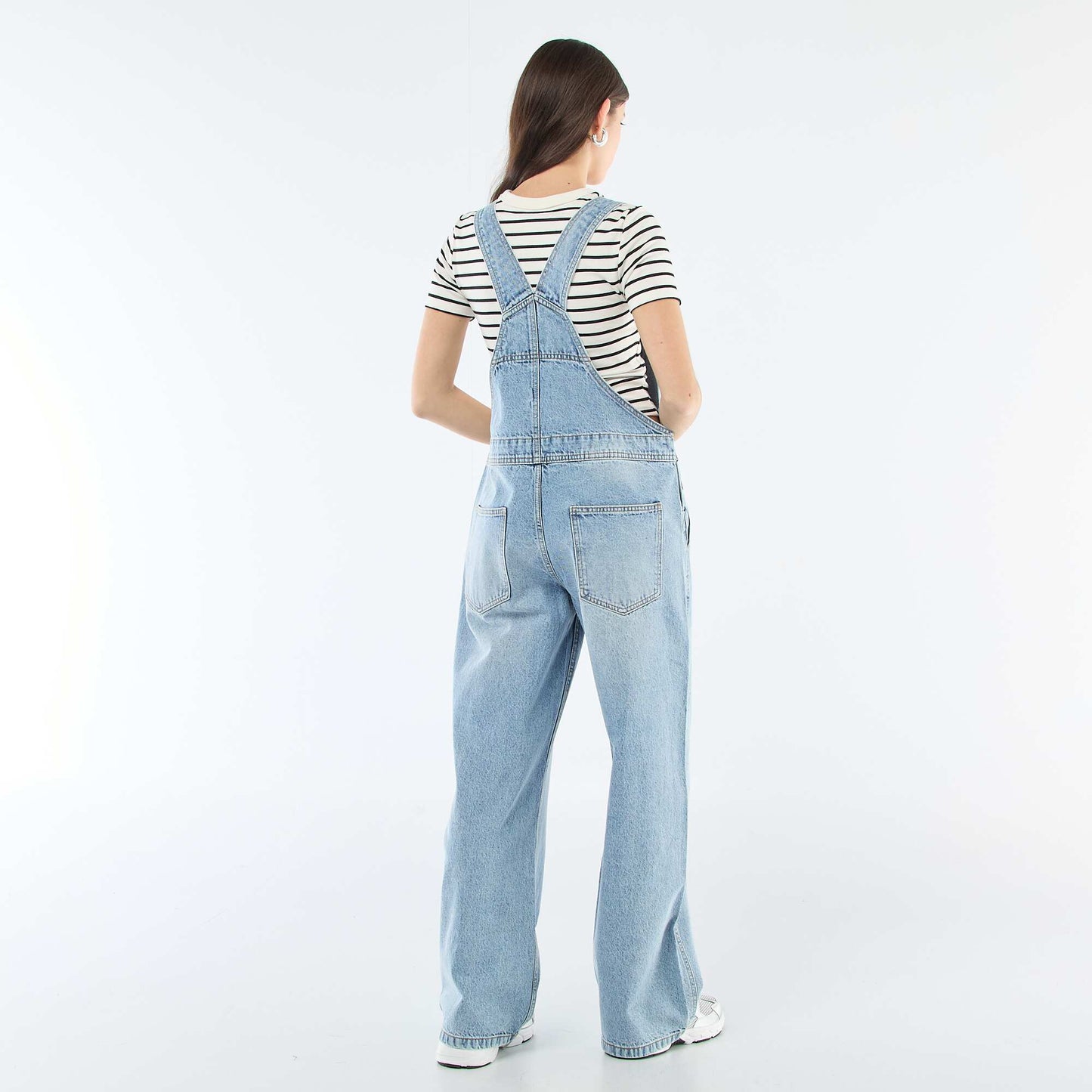 Salopette en jean droite BLEU