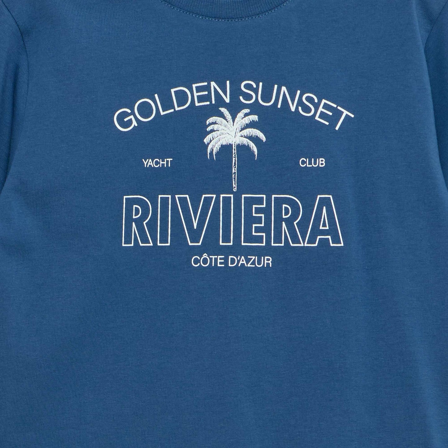 T-shirt à manches courtes imprimé BLEU