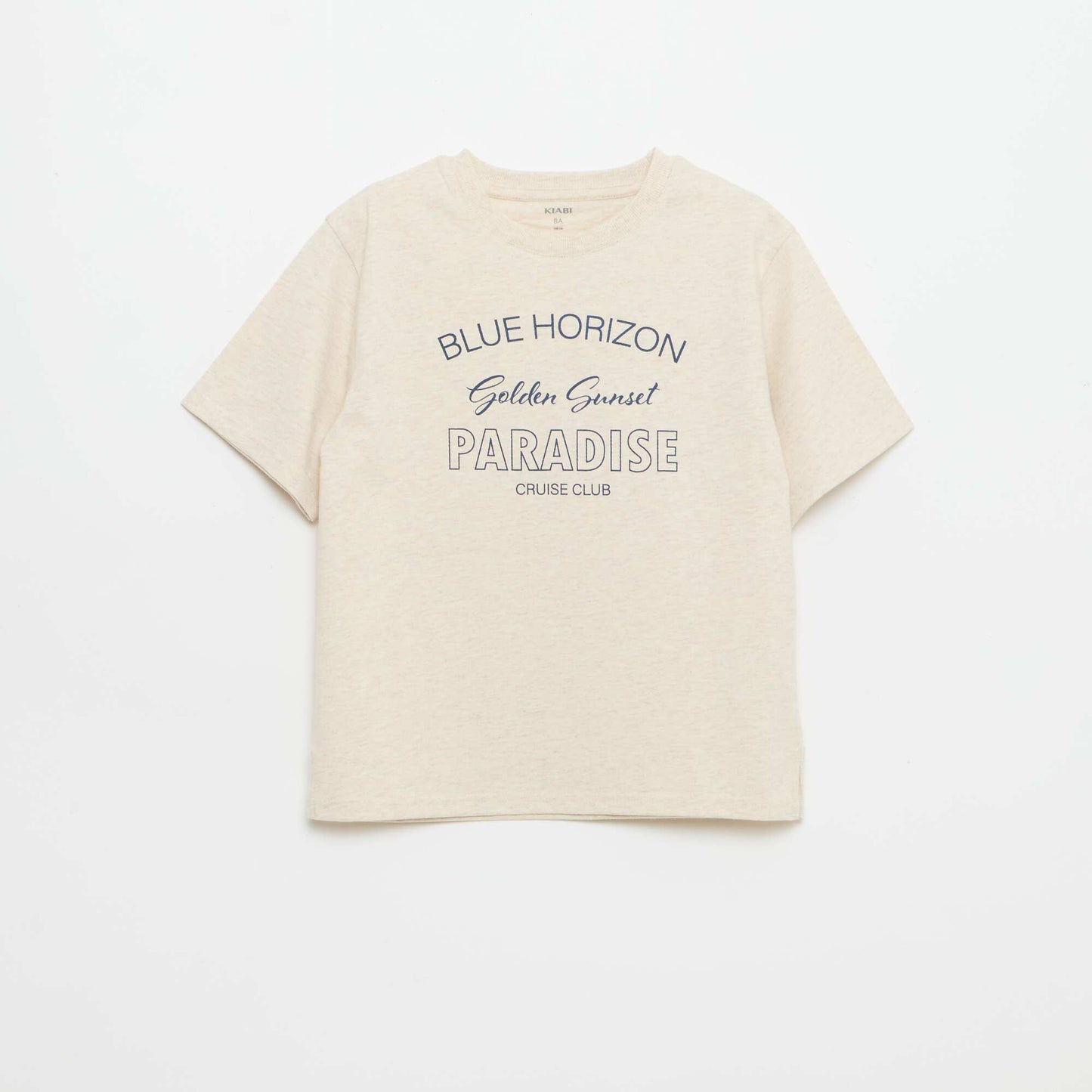 T-shirt à manches courtes imprimé BEIGE