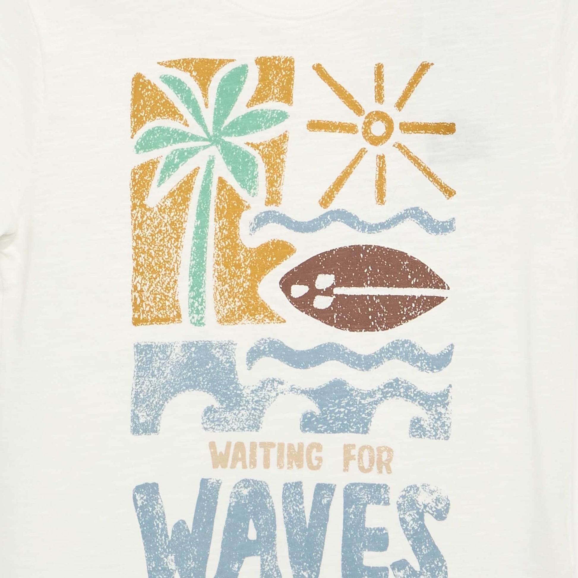 T-shirt imprimé  à manches courtes BLANC