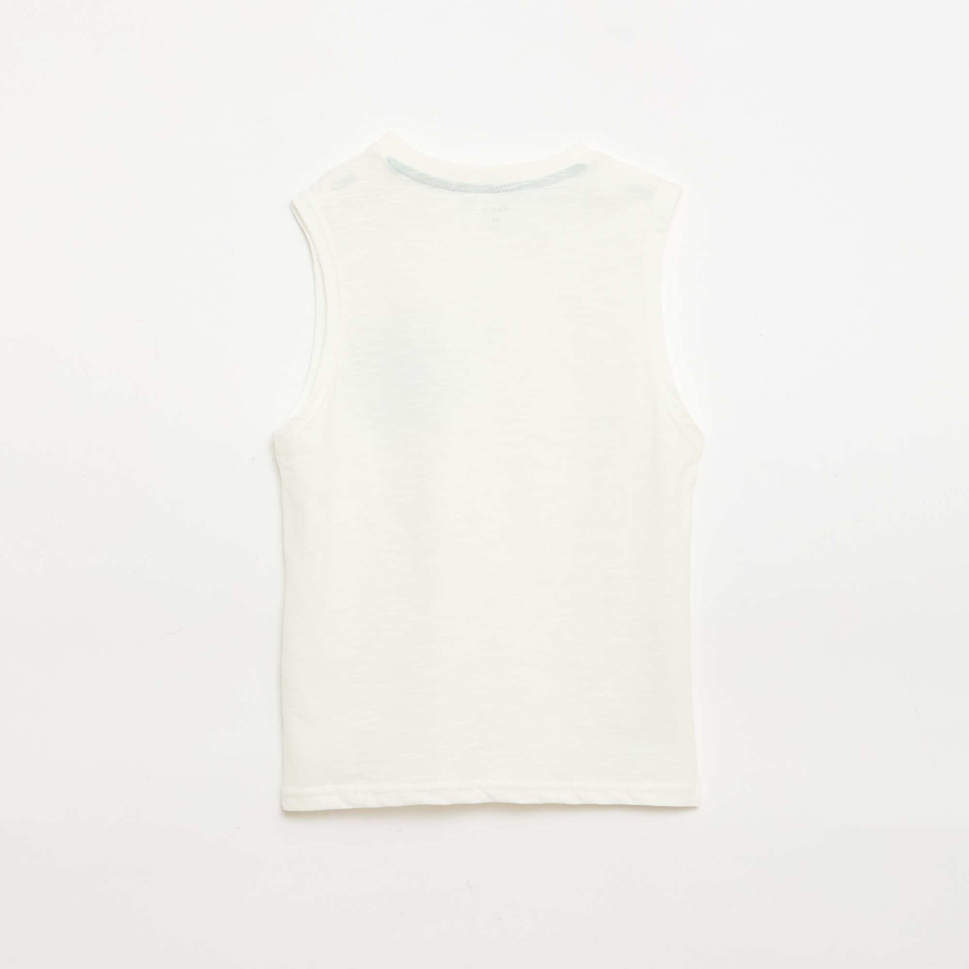 Débardeur en jersey de coton avec imprimé BLANC