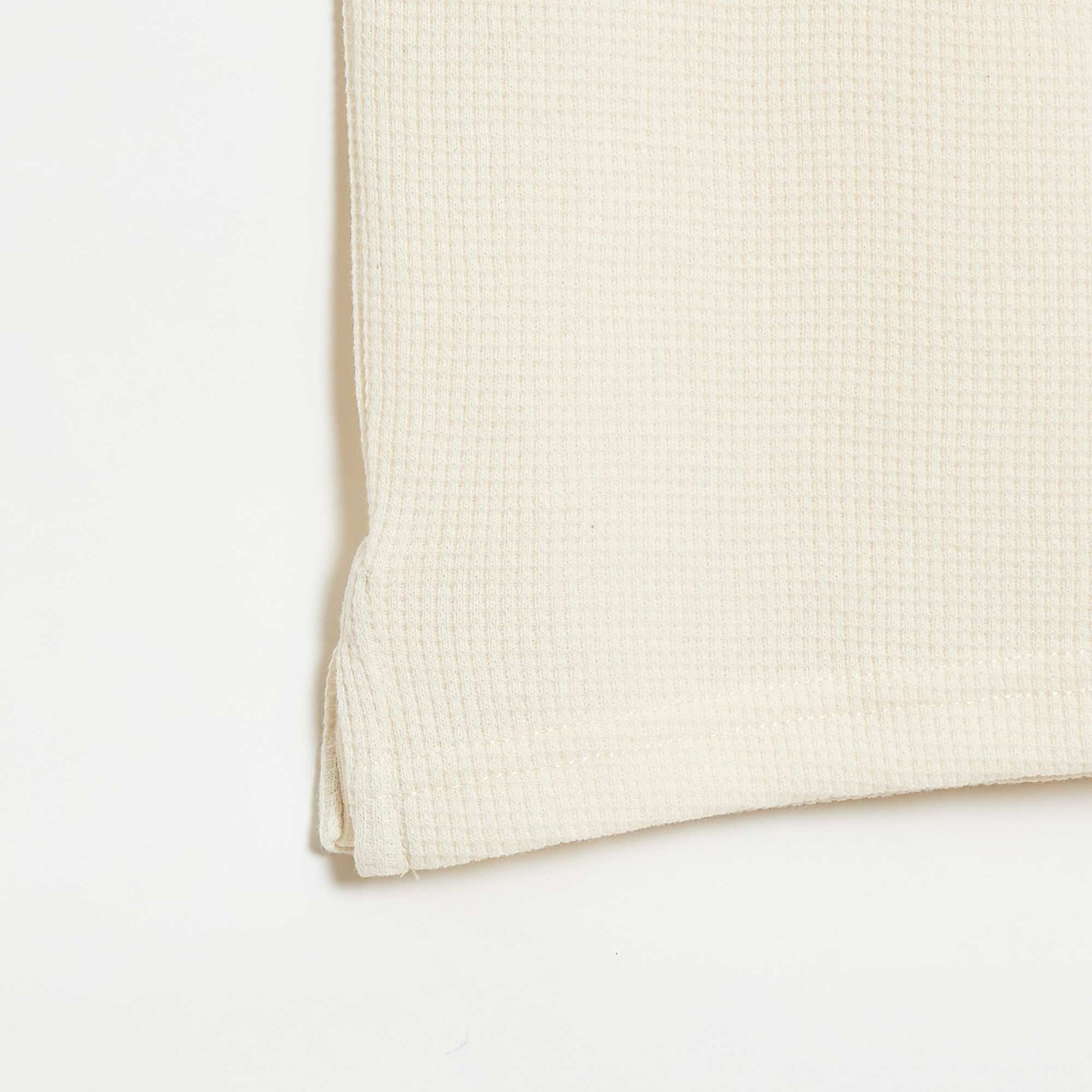 Polo en matière en nid d'abeilles BLANC