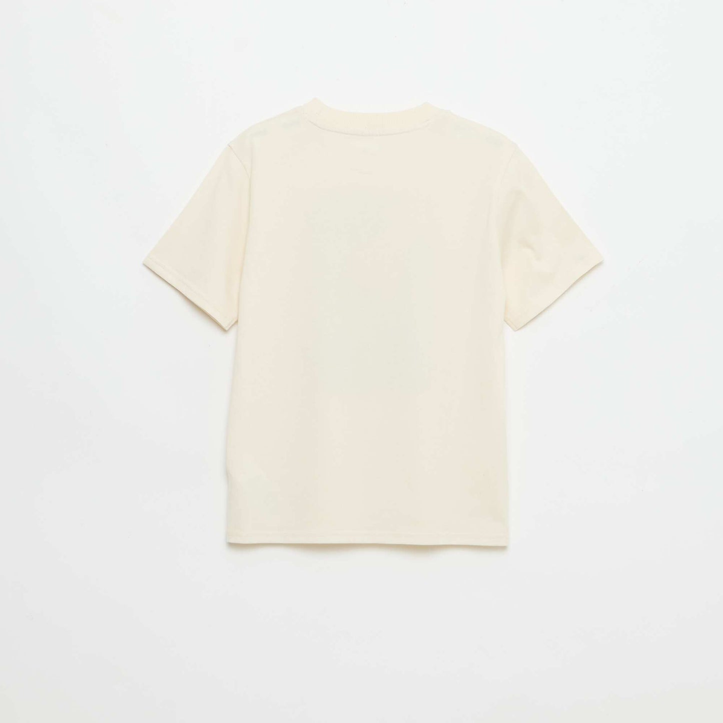 T-shirt imprimé fantaisie manches courtes BLANC
