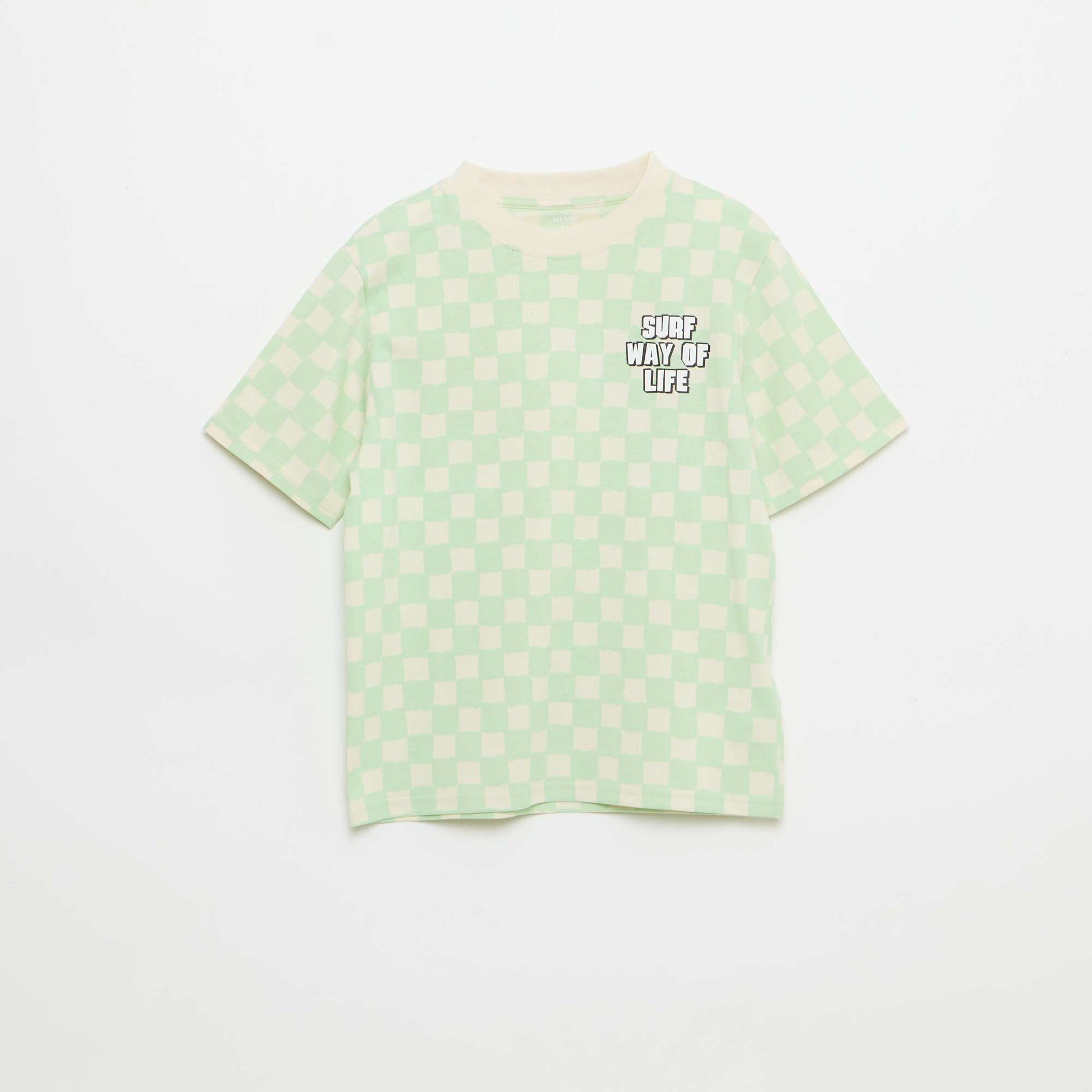 T-shirt imprimé fantaisie manches courtes VERT