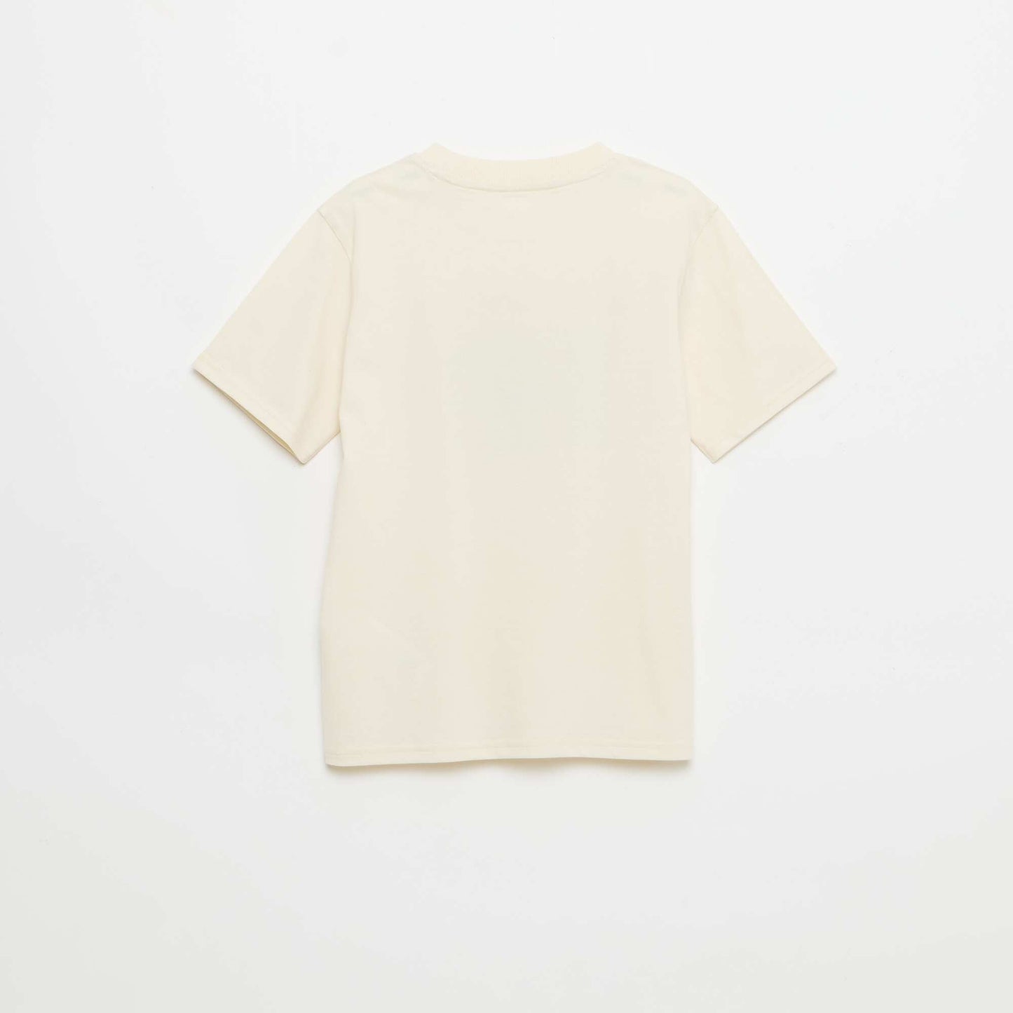 T-shirt imprimé fantaisie manches courtes BLANC