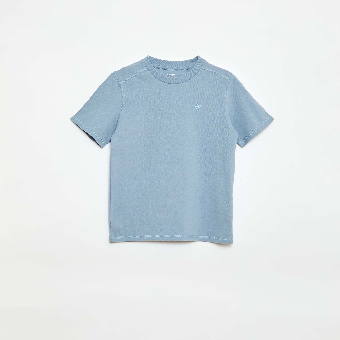 Ensemble t-shirt + short en piqué de coton BLEU