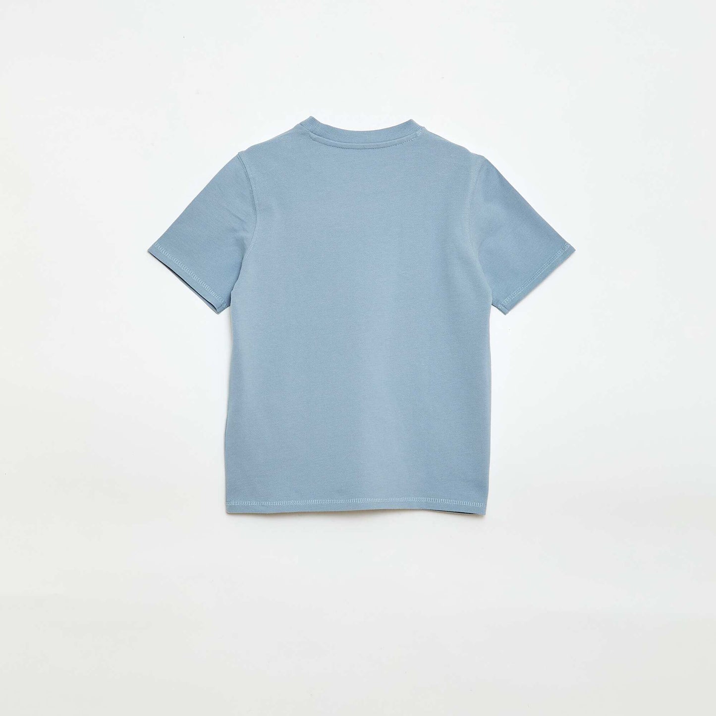Ensemble t-shirt + short en piqué de coton BLEU