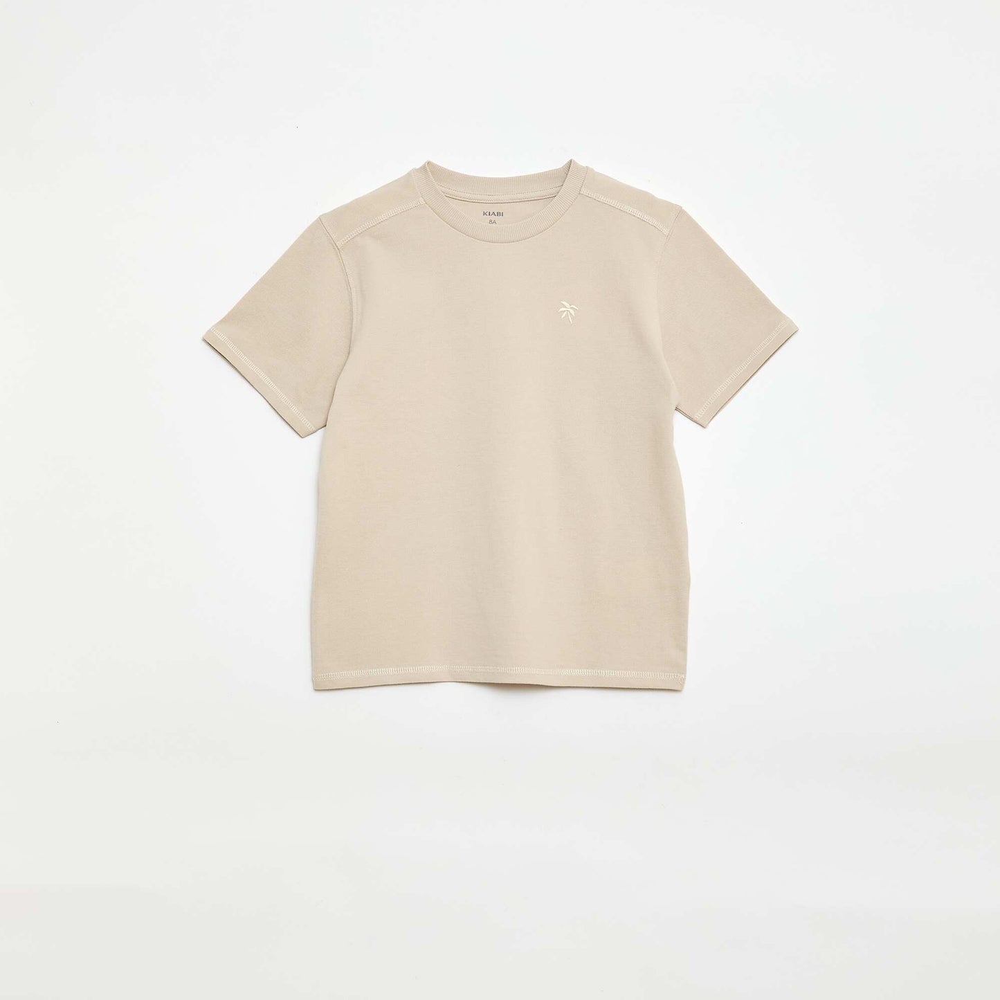 Ensemble t-shirt + short en piqué de coton BEIGE