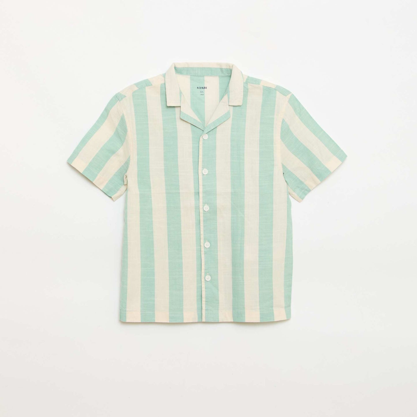 Chemise à manches courtes à rayures VERT