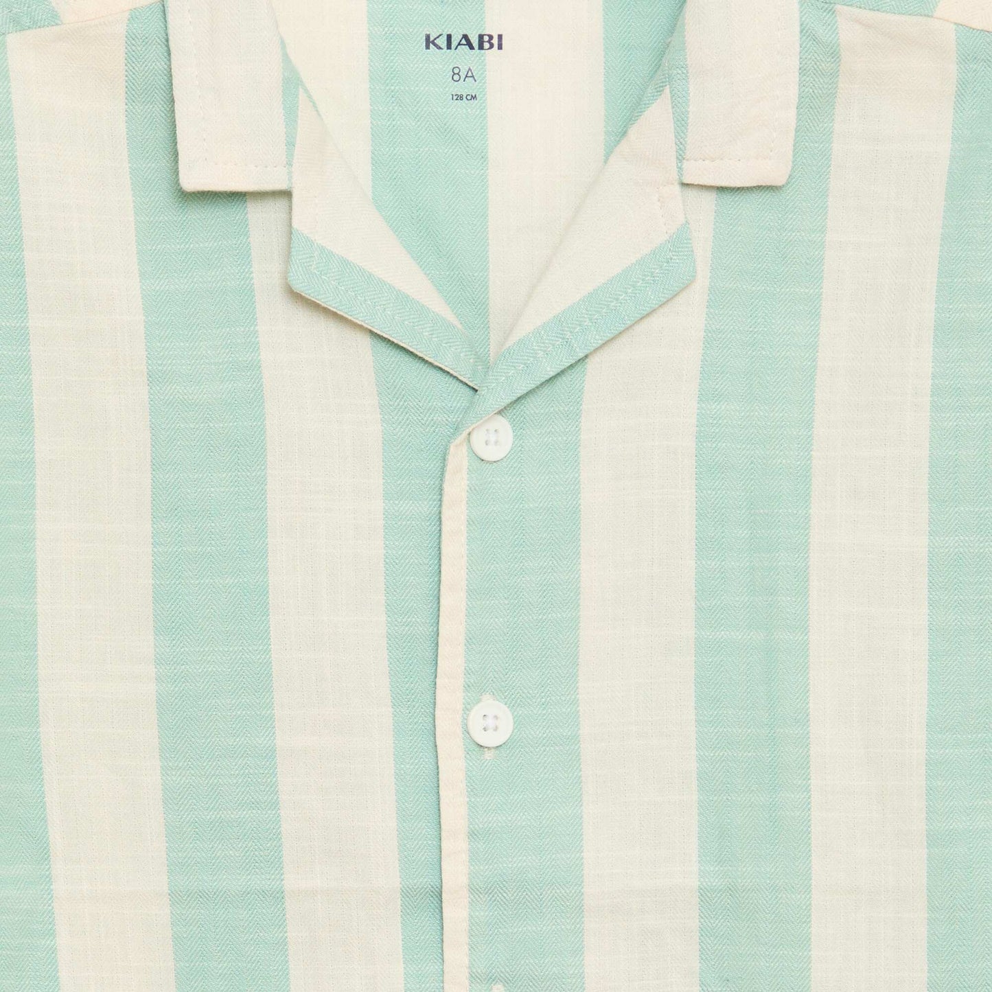 Chemise à manches courtes à rayures VERT