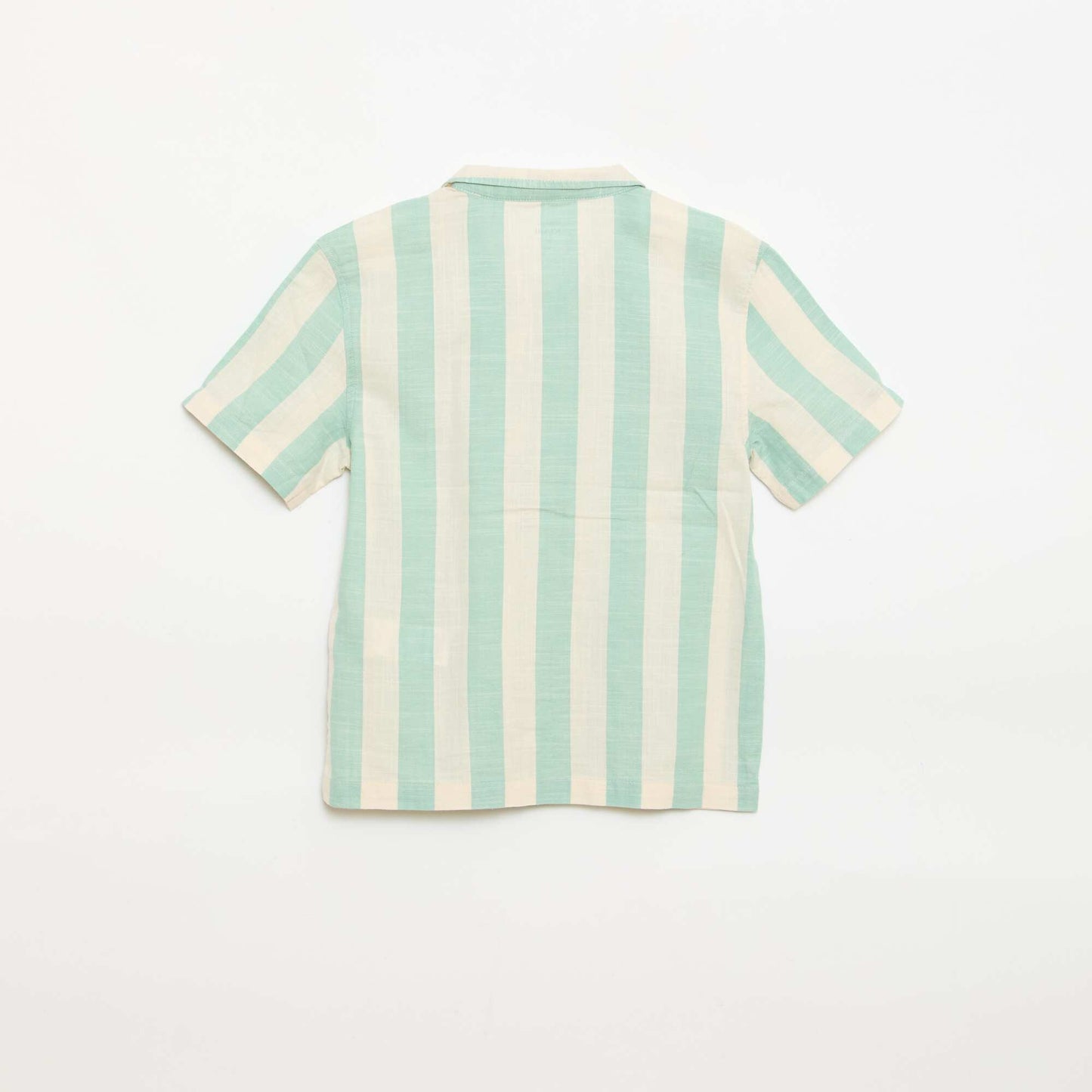 Chemise à manches courtes à rayures VERT