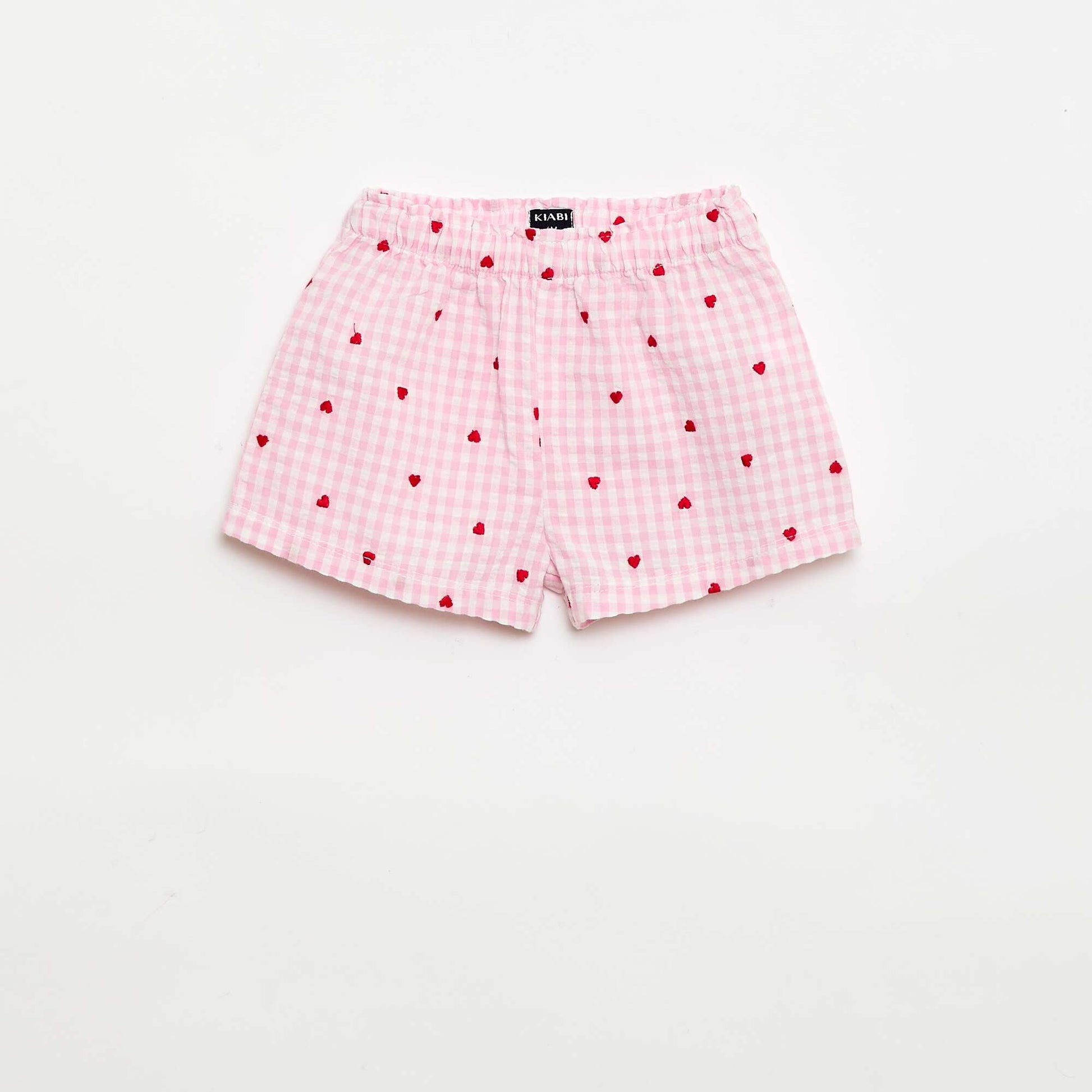 Ensemble blouse + short à motif vichy -  2 pièces ROSE