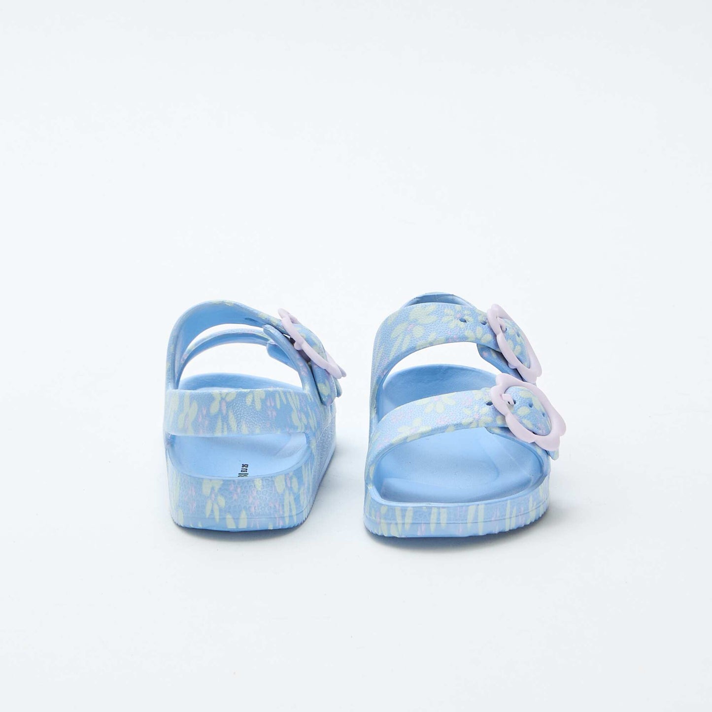 Sandales en plastique à motif fleuri BLEU