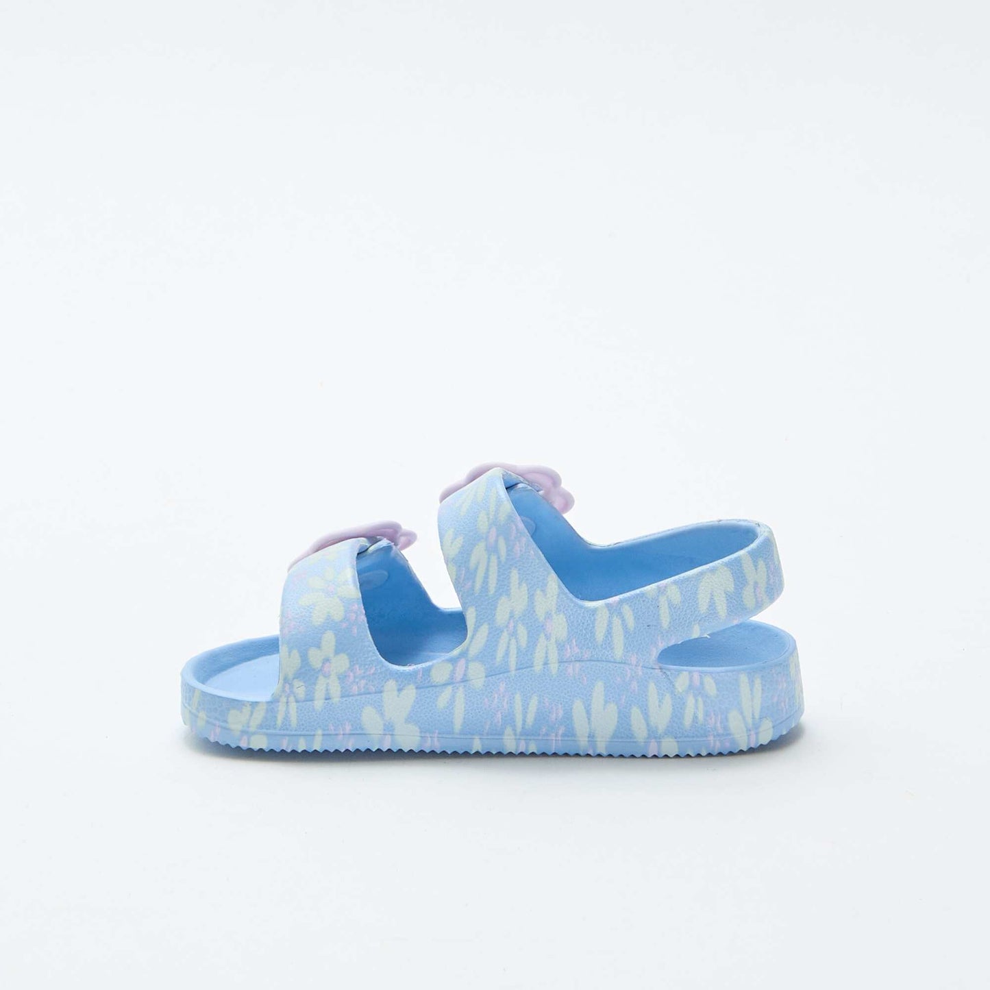 Sandales en plastique à motif fleuri BLEU