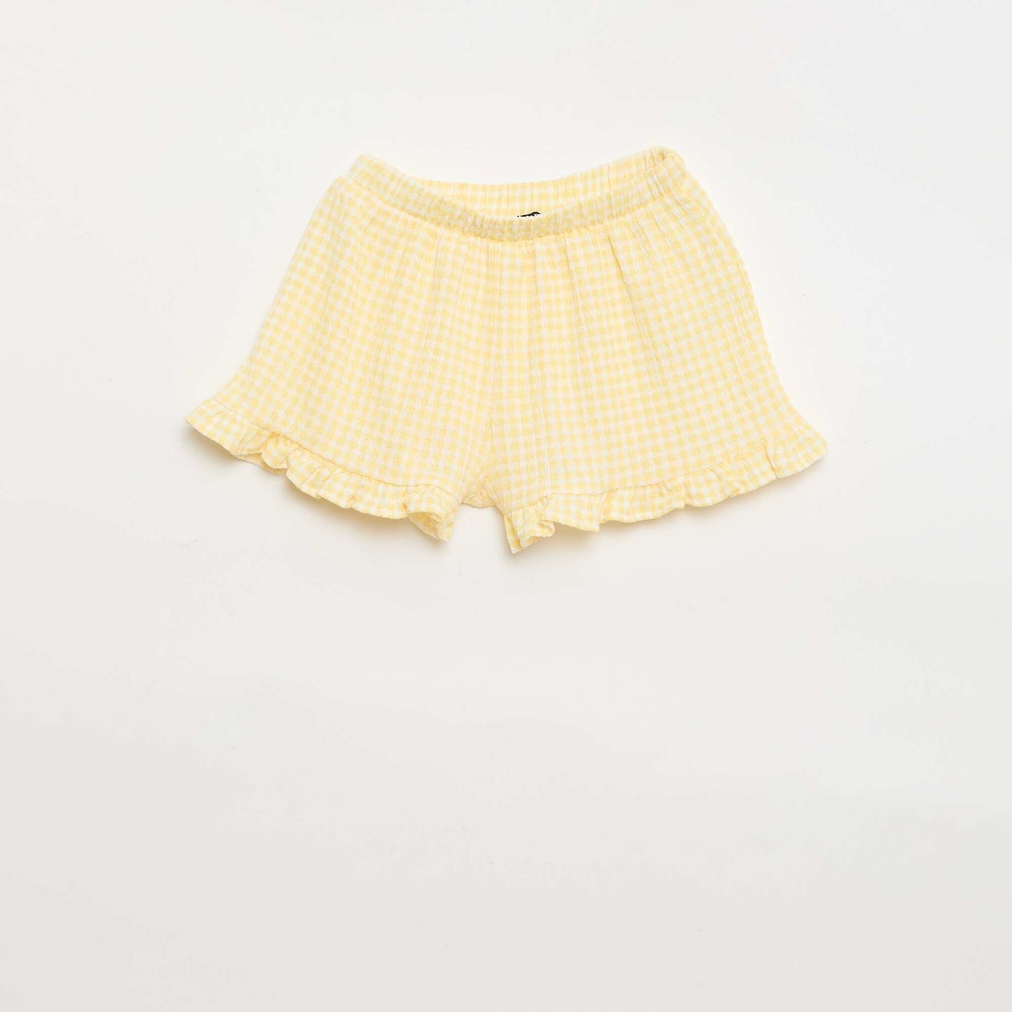 Ensemble à motif Vichy short + débardeur - 2 pièces JAUNE