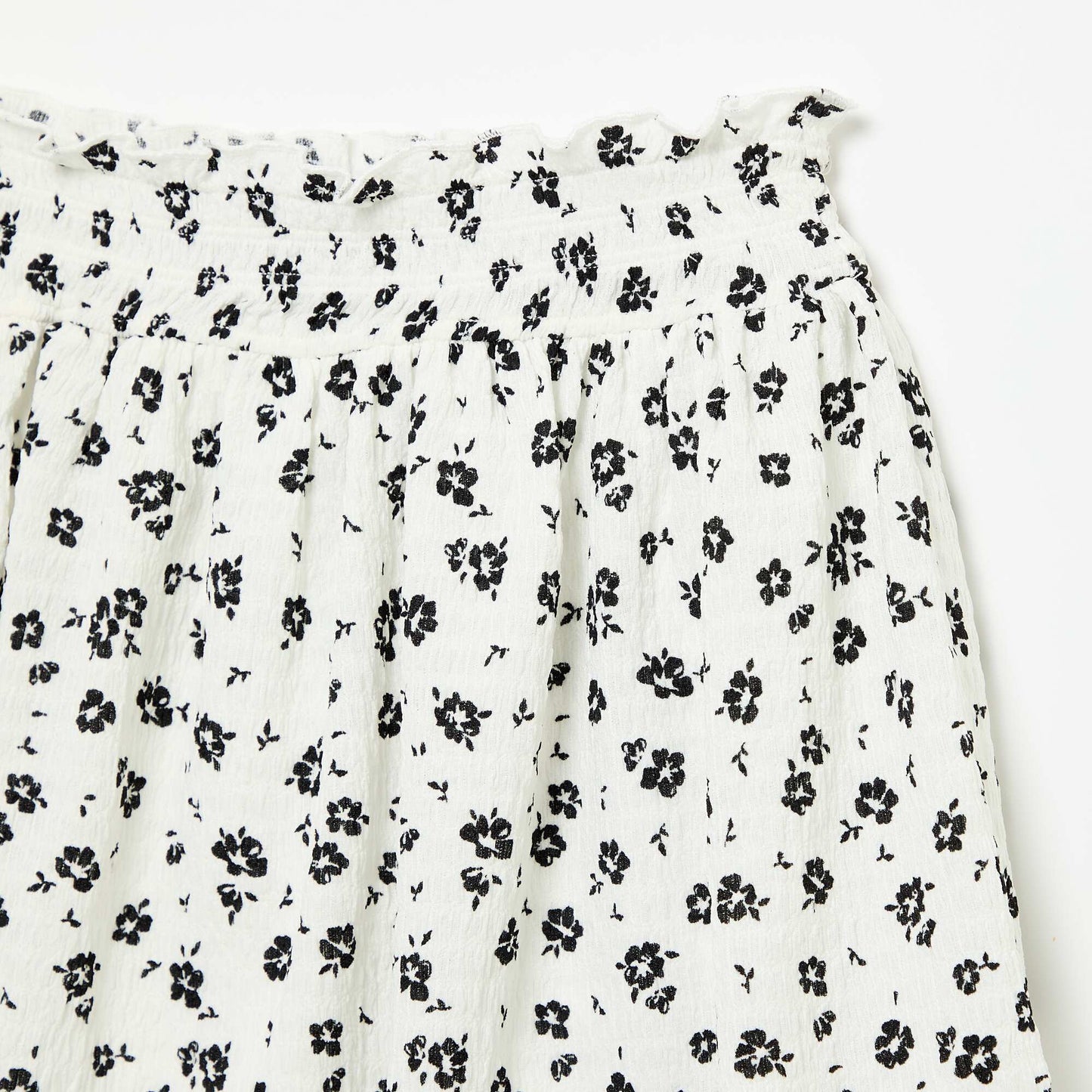 Jupe courte forme patineuse avec short intégré BLANC