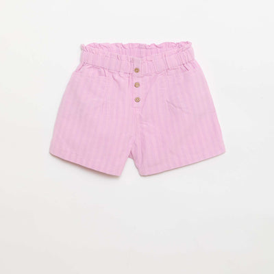 Short en seersucker coupe droite VIOLET
