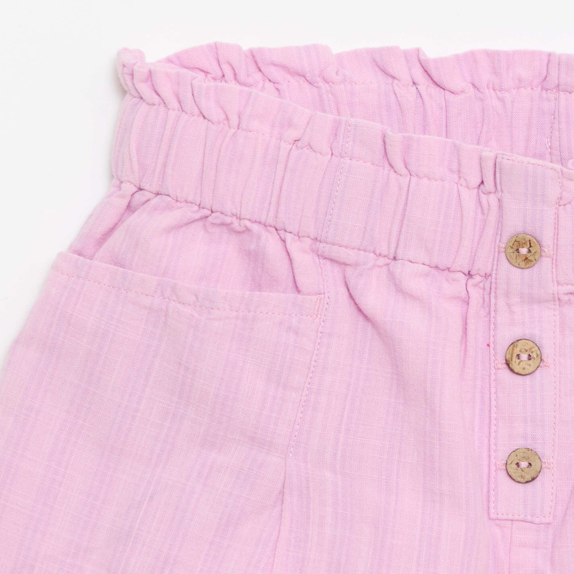 Short en seersucker coupe droite VIOLET