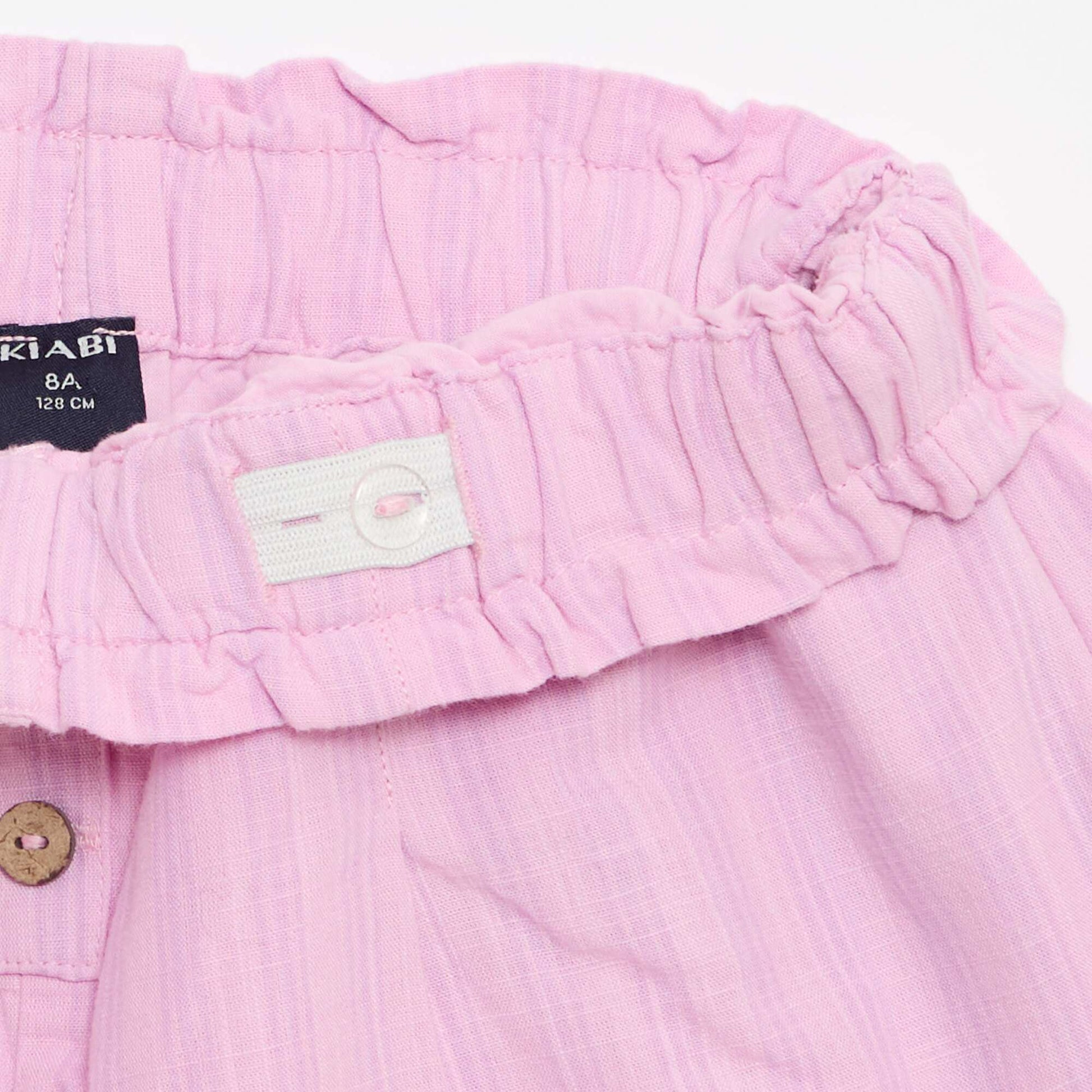 Short en seersucker coupe droite VIOLET