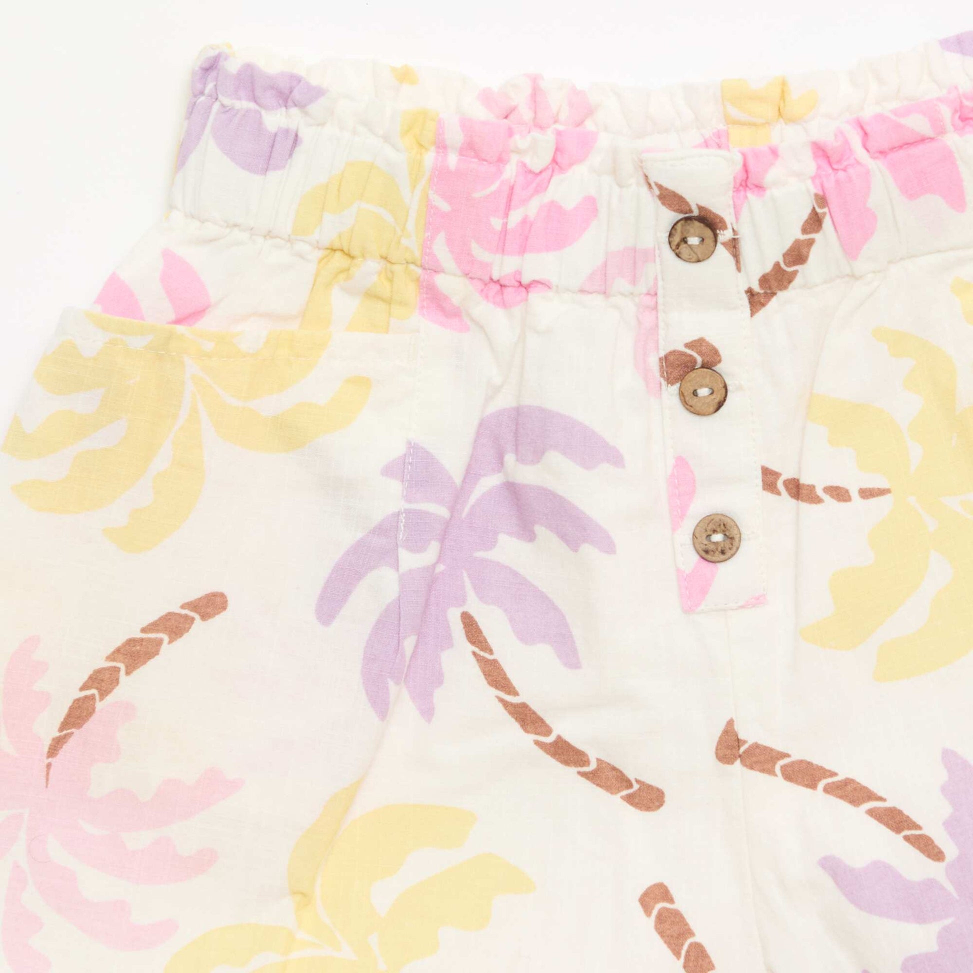 Short en seersucker coupe droite BEIGE